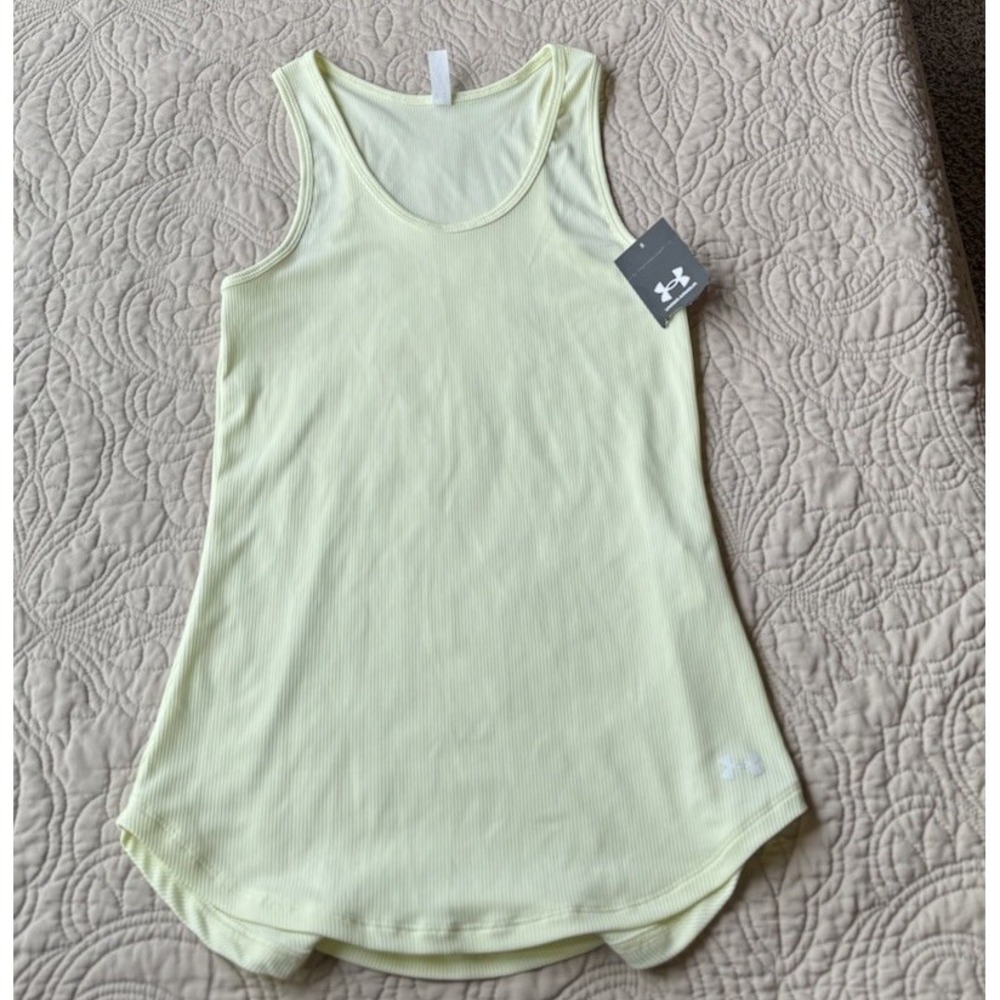 Under Armour Womens Victory Tank Top Update Size Medium 1362867-785 NWT Yellow - Picture 2 of 8